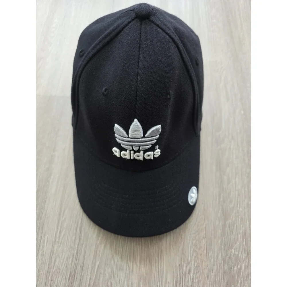 Adidas Originals‎ Trefoil Black A Flex Fitted Hat Cap L XL Unisex